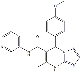 7-(4-methoxyphenyl)-5-methyl-N-(3-pyridinyl)-4,7-dihydro[1,2,4]triazolo[1,5-a]pyrimidine-6-carboxamide 구조식 이미지