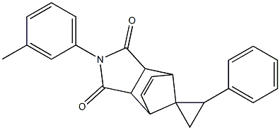 4-(3-methylphenyl)-1'-phenyl-spiro[4-azatricyclo[5.2.1.0~2,6~]dec[8]ene-10,2'-cyclopropane]-3,5-dione Structure