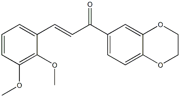 1-(2,3-dihydro-1,4-benzodioxin-6-yl)-3-(2,3-dimethoxyphenyl)-2-propen-1-one 구조식 이미지