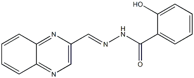 2-hydroxy-N'-(2-quinoxalinylmethylene)benzohydrazide 구조식 이미지