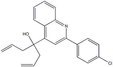 4-[2-(4-chlorophenyl)-4-quinolinyl]-1,6-heptadien-4-ol Structure