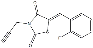 5-(2-fluorobenzylidene)-3-(2-propynyl)-1,3-thiazolidine-2,4-dione 구조식 이미지