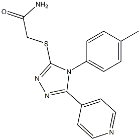 2-{[4-(4-methylphenyl)-5-(4-pyridinyl)-4H-1,2,4-triazol-3-yl]sulfanyl}acetamide Structure