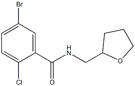 5-bromo-2-chloro-N-(tetrahydro-2-furanylmethyl)benzamide Structure