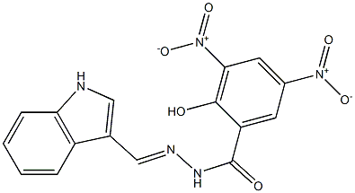 2-hydroxy-3,5-bisnitro-N'-(1H-indol-3-ylmethylene)benzohydrazide 구조식 이미지