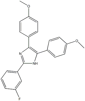 2-(3-fluorophenyl)-4,5-bis(4-methoxyphenyl)-1H-imidazole 구조식 이미지