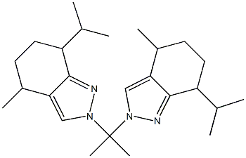 7-isopropyl-2-[1-(7-isopropyl-4-methyl-4,5,6,7-tetrahydro-2H-indazol-2-yl)-1-methylethyl]-4-methyl-4,5,6,7-tetrahydro-2H-indazole 구조식 이미지