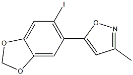 5-(6-iodo-1,3-benzodioxol-5-yl)-3-methylisoxazole 구조식 이미지