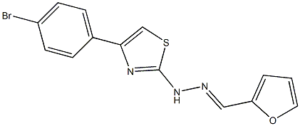 2-furaldehyde [4-(4-bromophenyl)-1,3-thiazol-2-yl]hydrazone 구조식 이미지