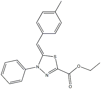 ethyl 5-(4-methylbenzylidene)-4-phenyl-4,5-dihydro-1,3,4-thiadiazole-2-carboxylate Structure