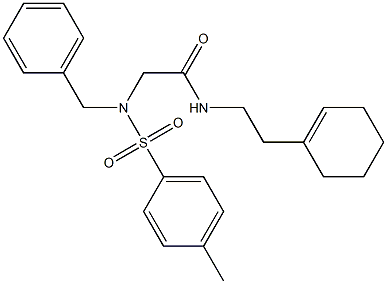 2-{benzyl[(4-methylphenyl)sulfonyl]amino}-N-(2-cyclohex-1-en-1-ylethyl)acetamide Structure