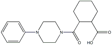 2-[(4-phenyl-1-piperazinyl)carbonyl]cyclohexanecarboxylic acid 구조식 이미지