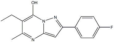 6-ethyl-2-(4-fluorophenyl)-5-methylpyrazolo[1,5-a]pyrimidin-7-ol 구조식 이미지