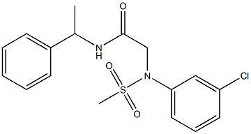 2-[3-chloro(methylsulfonyl)anilino]-N-(1-phenylethyl)acetamide 구조식 이미지