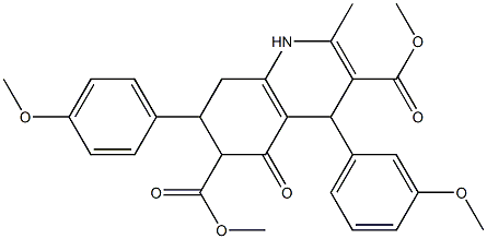 dimethyl 4-(3-methoxyphenyl)-7-(4-methoxyphenyl)-2-methyl-5-oxo-1,4,5,6,7,8-hexahydroquinoline-3,6-dicarboxylate Structure