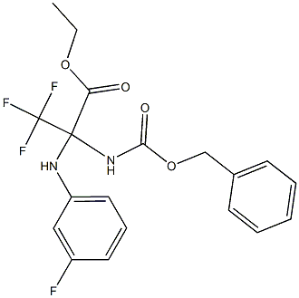 ethyl 2-{[(benzyloxy)carbonyl]amino}-3,3,3-trifluoro-2-(3-fluoroanilino)propanoate 구조식 이미지