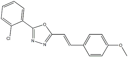 4-{2-[5-(2-chlorophenyl)-1,3,4-oxadiazol-2-yl]vinyl}phenyl methyl ether Structure