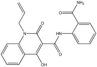 1-allyl-N-[2-(aminocarbonyl)phenyl]-4-hydroxy-2-oxo-1,2-dihydro-3-quinolinecarboxamide Structure
