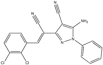 5-amino-3-[1-cyano-2-(2,3-dichlorophenyl)vinyl]-1-phenyl-1H-pyrazole-4-carbonitrile Structure