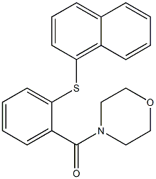 2-(4-morpholinylcarbonyl)phenyl 1-naphthyl sulfide 구조식 이미지