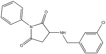 3-[(3-chlorobenzyl)amino]-1-phenyl-2,5-pyrrolidinedione Structure