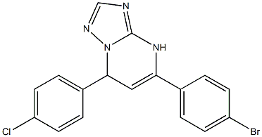 5-(4-bromophenyl)-7-(4-chlorophenyl)-4,7-dihydro[1,2,4]triazolo[1,5-a]pyrimidine 구조식 이미지
