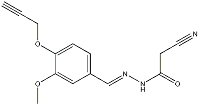 2-cyano-N'-[3-methoxy-4-(2-propynyloxy)benzylidene]acetohydrazide Structure