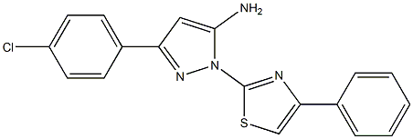 3-(4-chlorophenyl)-1-(4-phenyl-1,3-thiazol-2-yl)-1H-pyrazol-5-ylamine Structure