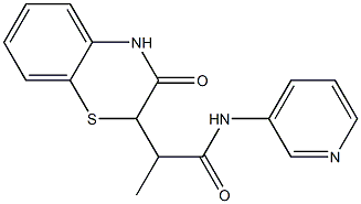 2-(3-oxo-3,4-dihydro-2H-1,4-benzothiazin-2-yl)-N-(3-pyridinyl)propanamide 구조식 이미지