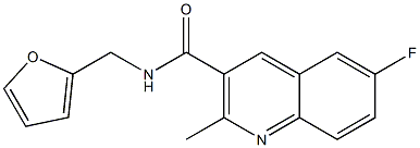 6-fluoro-N-(2-furylmethyl)-2-methyl-3-quinolinecarboxamide 구조식 이미지