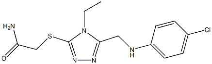 2-({5-[(4-chloroanilino)methyl]-4-ethyl-4H-1,2,4-triazol-3-yl}sulfanyl)acetamide Structure