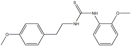 N-(2-methoxyphenyl)-N'-[2-(4-methoxyphenyl)ethyl]thiourea 구조식 이미지