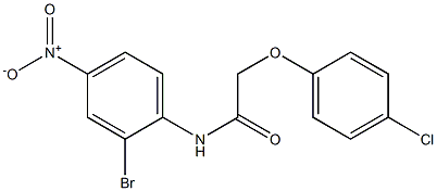N-{2-bromo-4-nitrophenyl}-2-(4-chlorophenoxy)acetamide 구조식 이미지