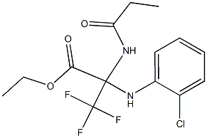 ethyl 2-(2-chloroanilino)-3,3,3-trifluoro-2-(propionylamino)propanoate Structure