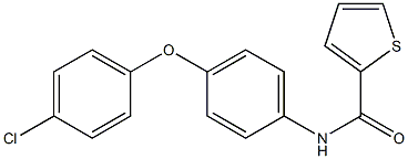 N-[4-(4-chlorophenoxy)phenyl]-2-thiophenecarboxamide 구조식 이미지