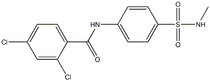 2,4-dichloro-N-{4-[(methylamino)sulfonyl]phenyl}benzamide 구조식 이미지
