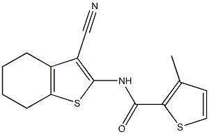 N-(3-cyano-4,5,6,7-tetrahydro-1-benzothien-2-yl)-3-methyl-2-thiophenecarboxamide Structure