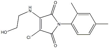 3-chloro-1-(2,4-dimethylphenyl)-4-[(2-hydroxyethyl)amino]-1H-pyrrole-2,5-dione Structure