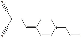 2-[2-(1-allylpyridin-4(1H)-ylidene)ethylidene]malononitrile Structure