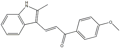 1-(4-methoxyphenyl)-3-(2-methyl-1H-indol-3-yl)-2-propen-1-one Structure