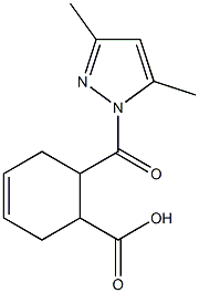 6-[(3,5-dimethyl-1H-pyrazol-1-yl)carbonyl]-3-cyclohexene-1-carboxylic acid Structure