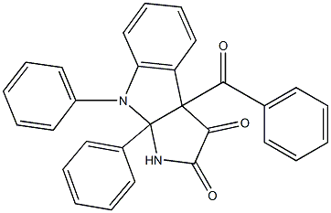 3a-benzoyl-8,8a-diphenyl-1,3a,8,8a-tetrahydropyrrolo[2,3-b]indole-2,3-dione Structure