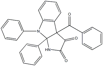 3a-benzoyl-8,8a-diphenyl-1,3a,8,8a-tetrahydropyrrolo[2,3-b]indole-2,3-dione 구조식 이미지