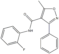 N-(2-fluorophenyl)-5-methyl-3-phenyl-4-isoxazolecarboxamide Structure