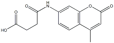 4-[(4-methyl-2-oxo-2H-chromen-7-yl)amino]-4-oxobutanoic acid 구조식 이미지