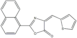 2-(1-naphthyl)-4-(2-thienylmethylene)-1,3-oxazol-5(4H)-one 구조식 이미지