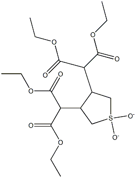 diethyl 2-{4-[2-ethoxy-1-(ethoxycarbonyl)-2-oxoethyl]-1,1-dioxidotetrahydro-3-thienyl}malonate 구조식 이미지