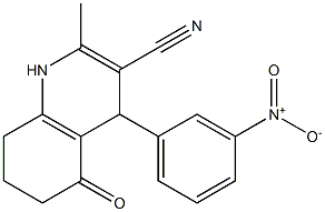 4-{3-nitrophenyl}-2-methyl-5-oxo-1,4,5,6,7,8-hexahydro-3-quinolinecarbonitrile Structure