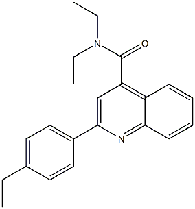 N,N-diethyl-2-(4-ethylphenyl)-4-quinolinecarboxamide 구조식 이미지