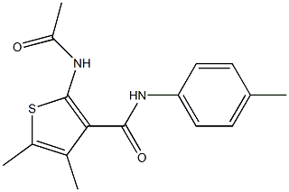 2-(acetylamino)-4,5-dimethyl-N-(4-methylphenyl)-3-thiophenecarboxamide Structure